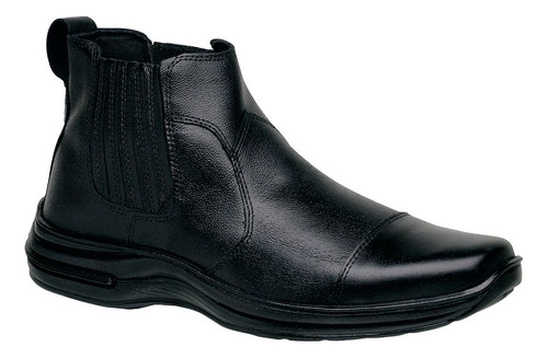 Bota Masculina Couro Legítimo 100 % Sapato Confortável Leve