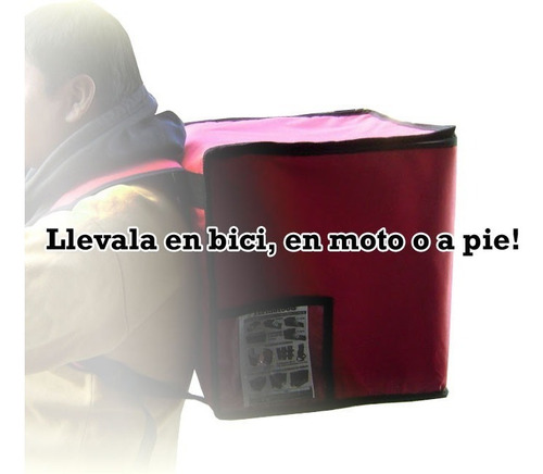 Bolso Mochila Termica Delivery P/9 Cajas De Pizza -termofood