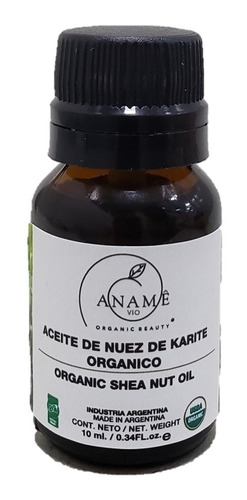 Aceite De Nuez De Karite Orgánico X 10 Ml.- Aname Vio 