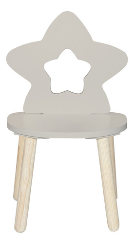 Silla Para Niños Y Niñas Con Forma De Estrella - 7 Acabados Color Gris