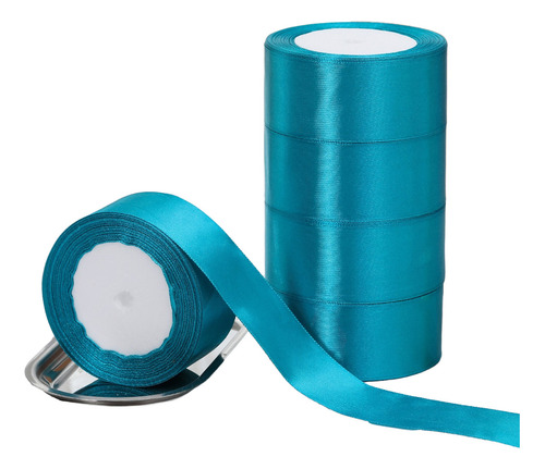J 5 Rollos Satinado Decoracion Colores Cintes 4cm 112.5