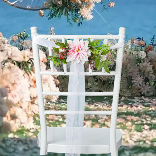 Decoraciones Florales Para Respaldo De Silla De Rosa