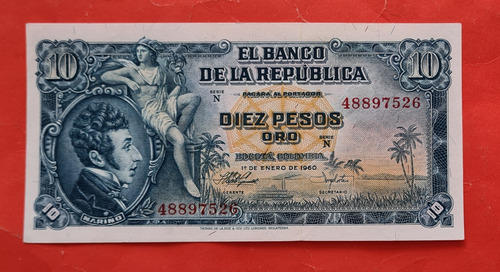 Billete Diez Pesos 1960