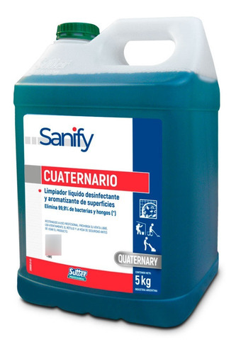 Cuaternario Limpiador Desinfectante Sutter X 5kg