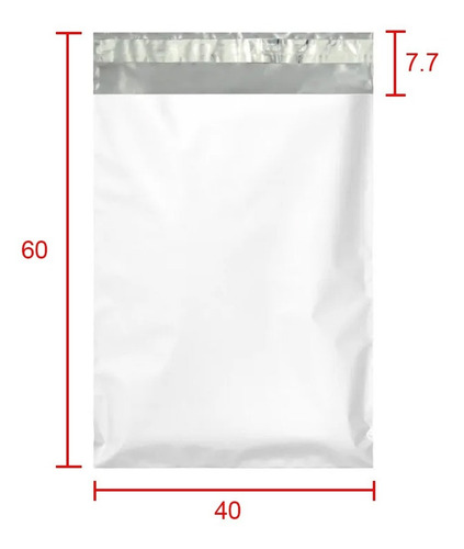 Imagen 2 de 8 de Pack 100 Sobre Bolsas Plásticas Courier Autoadhesivo 40x60cm