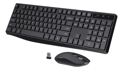Combo Teclado & Mouse Inalámbrico Usb 2.4g Ergonómico