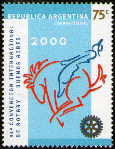 Argentina Sello 91° Conv. Internacional De Rotary Año 2000