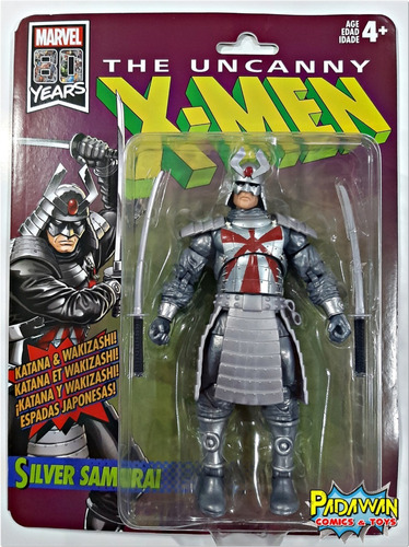 Silver Samurai - Figura Xmen Retro Colección Marvel 80 Years