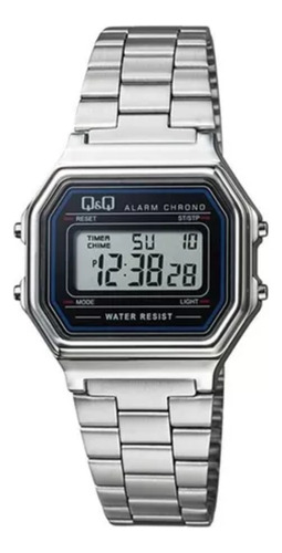 Reloj Q&q Digital Para Dama Plateado M173j001y