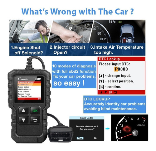 Imagen 6 de 8 de X431 Cr3001 Escaner Profesional Obd2 Diagnóstico Automotriz