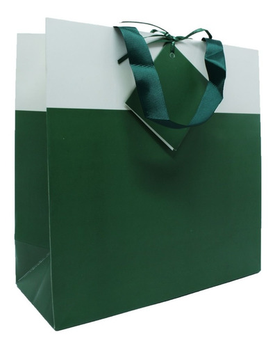 Sacolinha Para Presente Verde E Branca - Promoção Acabando!