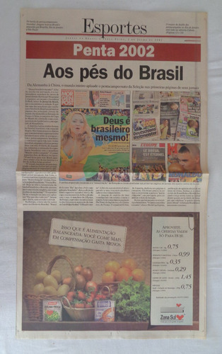 Jornal Do Brasil Caderno Esportivo 2 Julho 2002 6 Páginas*