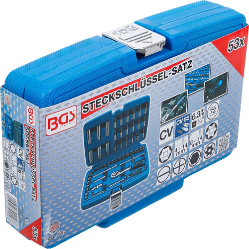 Juego De Herramienta Y Dados | 1/4 | 52 Pzs | Bgs 2147