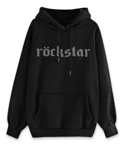 Canguro Negro Rockstar Gustavo Cerati Frisado C Capucha