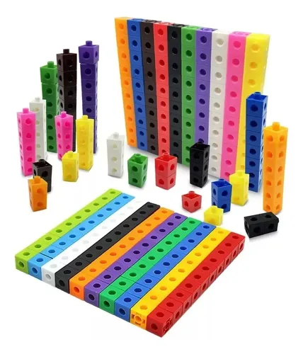 Set 100 Cubos Encaje Unifix Para Matemáticas - Método Sing