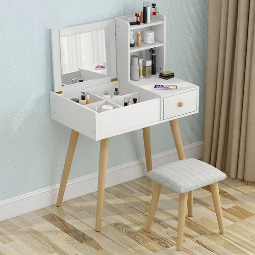 Tocador blanco De moda, taburete De escritorio, espejo De maquillaje,  tocador De dormitorio, cómodo armario De salón, juegos De muebles De jardín  - AliExpress