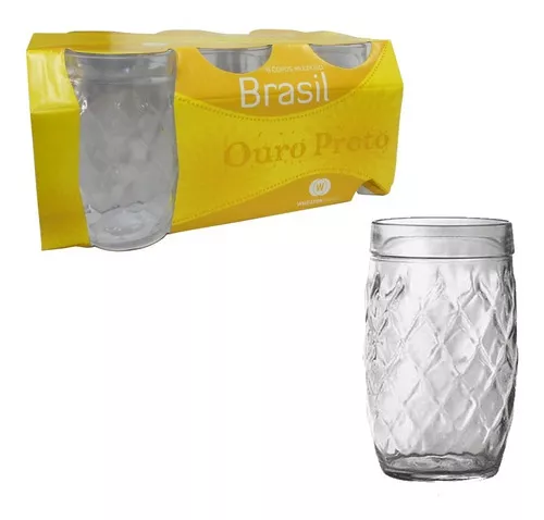 Jogo de Copos de Vidro 330ml 6 Peças Wheaton - Brasil Itapema - Pechinchou