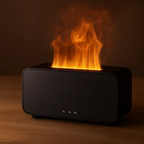 Humidificador Difusor Aromatizador Efecto Llama - Vista frontal