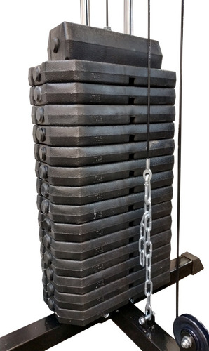 Multigimnasio Multigym Jbh 75 Kilos ¡el Mas Reforzado! C Estructura Negro
