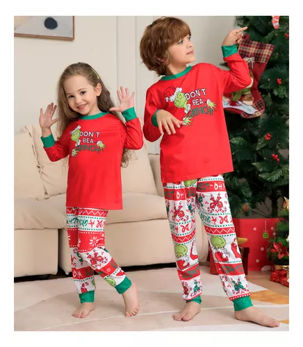 Who Stole - Pijamas familiares a juego de Navidad para bebé, niño y niña,  unisex, para Grinch (12 meses) rojo, Rojo 