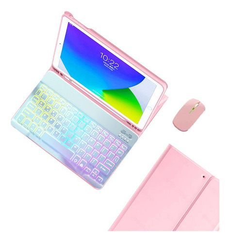 Kit Funda Teclado Iluminado Mouse Para Galaxy Tab S7 11 T870