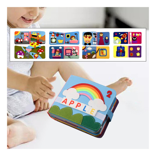 Story Cloth Book Educativo Preescolar Juguete Sensorial