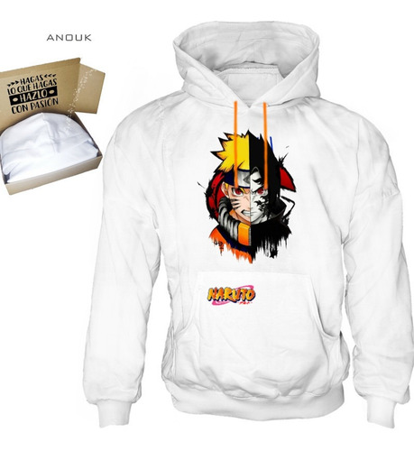 Imagen 6 de 10 de Buzo Hoodie Personalizado Saco Naruto Estampado Unisex