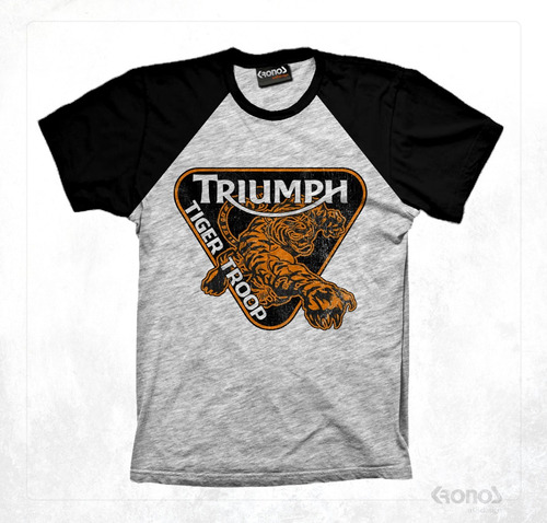 Remera Retro Cafe Racer Triumph Tiger Club Motos Vintage