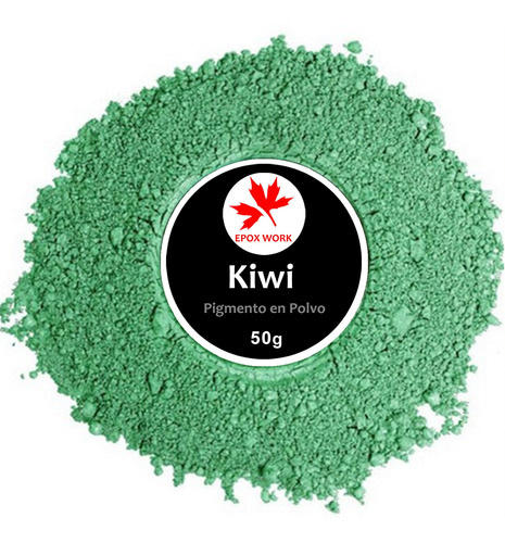 Pigmento Epoxy Metalizado Verde Kiwi Para Resina De 50 Gr