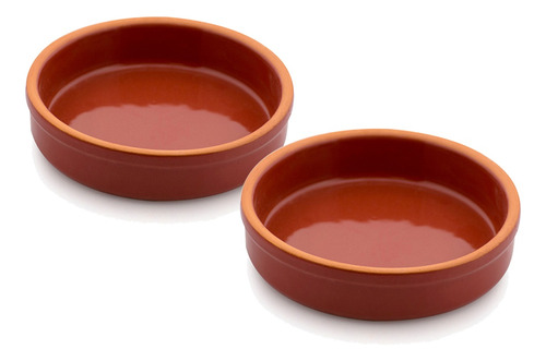 Cazuela De Ceramica Terracota 450 Ml  Set X2