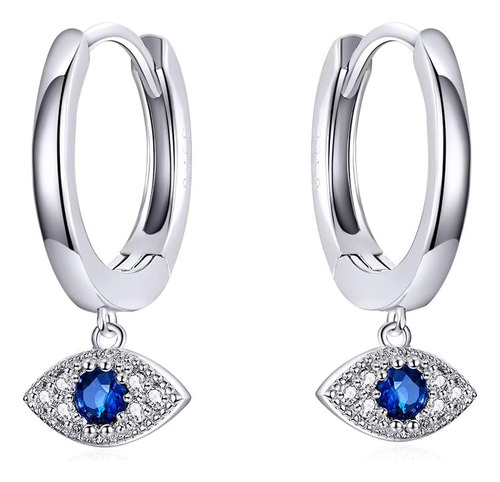 Evil Eye - Pendientes De Aro Pequeños Huggie Para Mujeres Y 