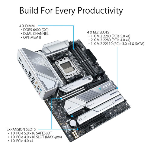 Asus Prime X670e-pro Amd X670 Socket Am5 Atx Ddr5-sdram
