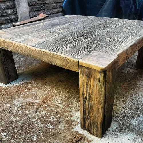 Mesa En Madera Lapacho Y Hierro Industrial 