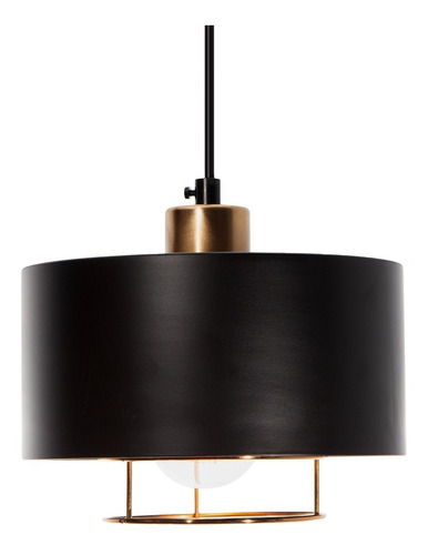 Lámpara Colgante Moderna Negro Socket E27 40w 1 Luz