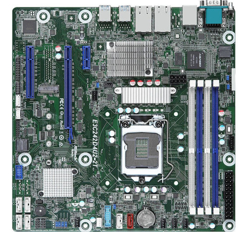 Asrock E3c242d4u2-2t-bulk Xeon E-2100 C242 Max.128gb Ddr4 Pc