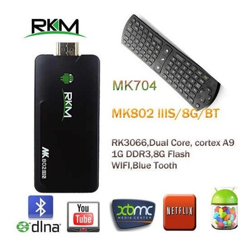 Imagen 4 de 6 de Mini Teclado Mouse Inalambricor Y Mini Pc Android 4.4 1/8gb