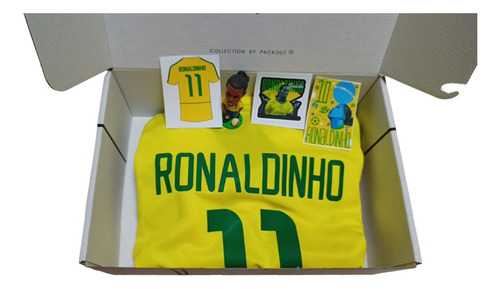 Kit Pack Niños Brasil 2002 Camiseta+short Caja Tematica