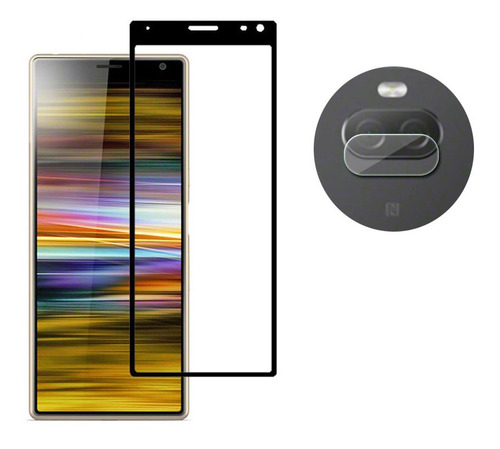 Vidrio Templado Completo + Camara Sony Xperia 10 Plus