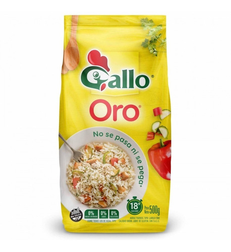 Arroz Gallo Oro Parboil 500grs Pack 5 Unidades
