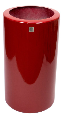 Vaso Decorativo Cilindro Vermelho Lira 70x34 Cm - D'rossi