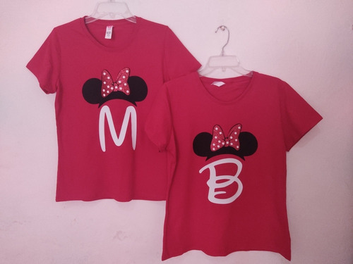 Set De 4 Playeras Personalizadas Minnie O Mickey Disney