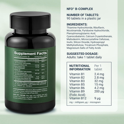 Nfo Multivitamínico Complejo Vitaminas B Alta Dosis Noruega