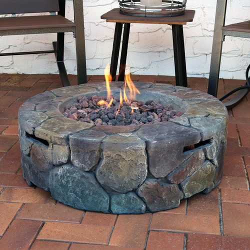 Sunnydaze 30 Inch Piedra Hoguera Ga Lp Roca Lava