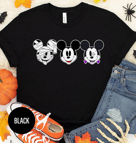 Playera Camiseta Mickey Mouse Halloween Disfraz Orejas + Env
