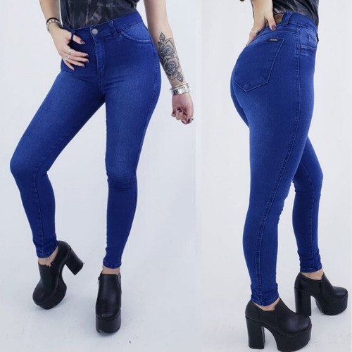 Jeans De Mujer Chupin Elastizado Tiro Alto 1003