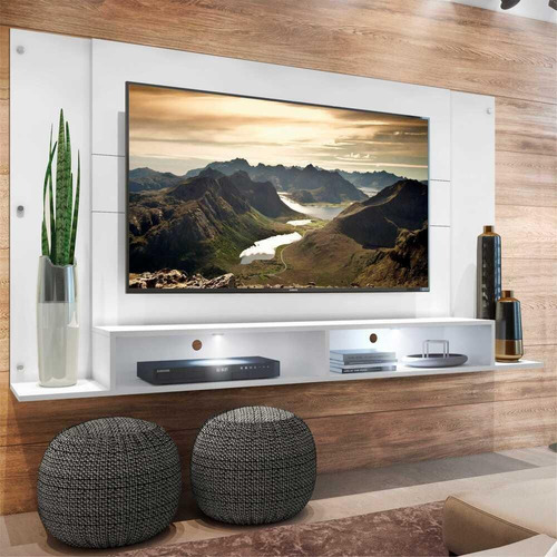 Painel Tv 60  Com 2 Leds Veneza Multimóveis Fg3397 Branco