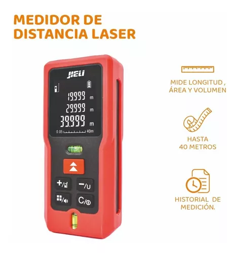 Medidor Laser Distancia 40 Mts Metro Cinta Metrica Jieli