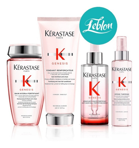 Kérastase Génesis: Bain + Fondant + Prot. Térmico + Sérum