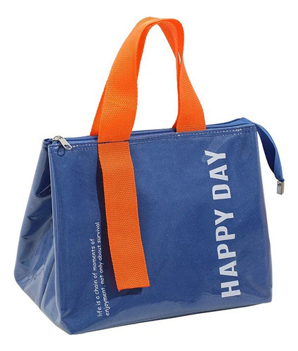 Lunchera Vianda Escolar Manijas Bolso Impermeable Happy Da 