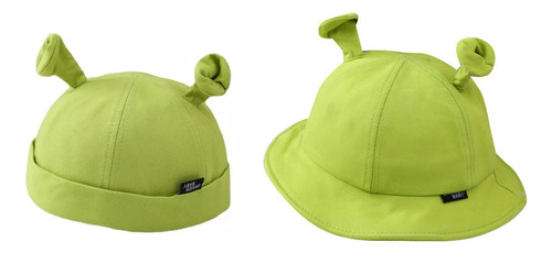 Bonitos Sombreros De Pescador Shrek Con Orejas Divertidas, C